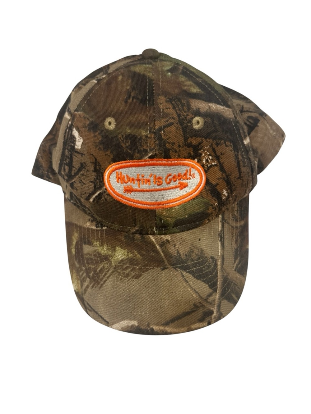 Realtree Camo Hunting Cap with Orange Patch with logo hunting is good!